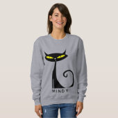 Personalisiertes Mittelalter Moderne Atomenkatze Sweatshirt (Vorne ganz)