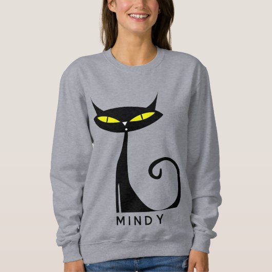 Personalisiertes Mittelalter Moderne Atomenkatze Sweatshirt (Vorderseite)