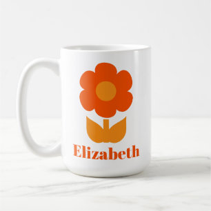 Personalisiertes Mittelalter Moderne Retro 70er Bl Kaffeetasse