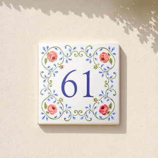 Personalisiertes Mittelmeer-Rosendesign Fliese