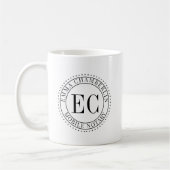 Personalisiertes mobiles Notar-Siegel-Logo Kaffeetasse (Links)