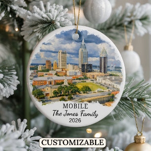 Personalisiertes mobiles Ornament, Alabama nach Ma Keramik Ornament