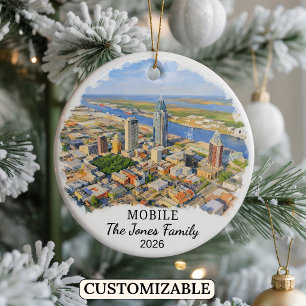 Personalisiertes mobiles Ornament, individuelle Al Keramik Ornament