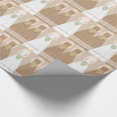 Personalisiertes Mocha Brautparty Wrapping Paper Geschenkpapier (Ecke)