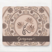 Personalisiertes Mocha-Rococo-Revival-Dot-Mandala Mousepad (Vorne)