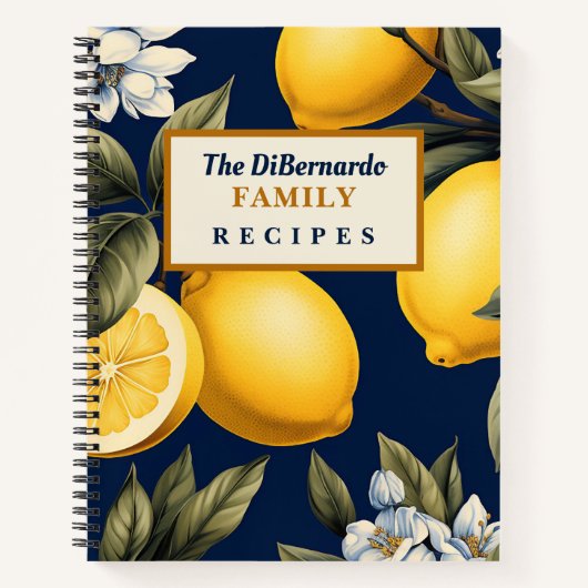 Personalisiertes Modell für Notebook-Lemons Notizblock (Vorderseite)