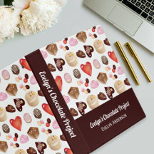 Personalisiertes Modern Chocolate Candy Heart Patt