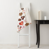 Personalisiertes Modern Chocolate Candy Heart Patt Sherpadecke (Beispiel)