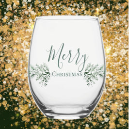 Personalisiertes Modern Einzigartiges Weihnachtsge Weinglas Ohne Stiel