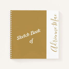 Personalisiertes Modern Gold - Ihr Name - Sketch Notizblock