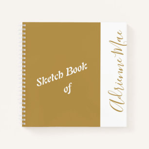 Personalisiertes Modern Gold - Ihr Name - Sketch Notizblock