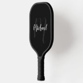 Personalisiertes Modern Script Monogram und Name Pickleball Schläger (Links)