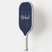 Personalisiertes Modern Script Monogram und Name Pickleball Schläger (Links)