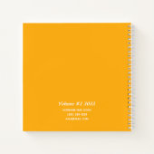 Personalisiertes Modern Yellow Your Name Sketchboo Notizblock (Rückseite)