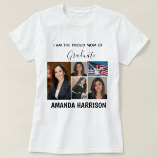 Personalisiertes modernes 5-Foto-Abschluss-T-Shirt T-Shirt