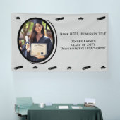 Personalisiertes modernes Abschluss Foto, Diplom,  Banner (Messe)