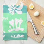 Personalisiertes, modernes Abstraktes Design in Gr Geschirrtuch (Viertel Falte)