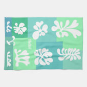 Personalisiertes, modernes Abstraktes Design in Gr Geschirrtuch (Horizontal)