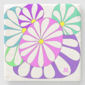 Personalisiertes, modernes, Abstraktes Design Steinuntersetzer (Vorderseite)