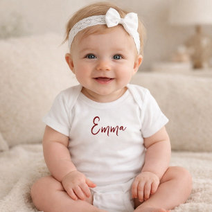 Personalisiertes modernes Baby-Body mit Vornamen Baby Strampler
