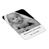 Personalisiertes modernes Baby-Foto Magnet (Rechte Seite)