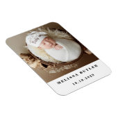 Personalisiertes modernes Babyfoto Magnet (Rechte Seite)