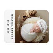 Personalisiertes modernes Babyfoto Magnet (Horizontal)