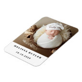 Personalisiertes modernes Babyfoto Magnet (Linke Seite)