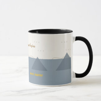 Personalisiertes modernes Bergabenteuer Zweifarbig Tasse