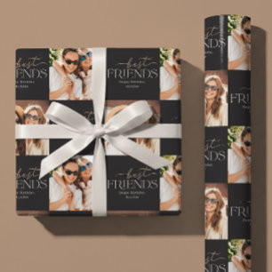 Personalisiertes modernes Beste Freundinnen 2 Foto Geschenkpapier