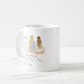 Personalisiertes modernes BFF-Freundschaftsgeschen Kaffeetasse (Vorderseite Links)