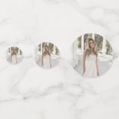 Personalisiertes modernes Black Gold Abschluss Fot Konfetti (Vorderseiten)