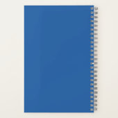 Personalisiertes modernes blaues Notizbuch (Rückseite)