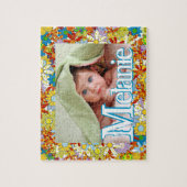 Personalisiertes modernes Blumenmuster - Ihr Foto Puzzle (Vertikal)