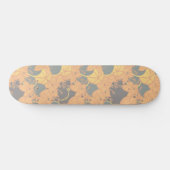 Personalisiertes, modernes Bud & Blume Muster Skateboard (Horizontal)
