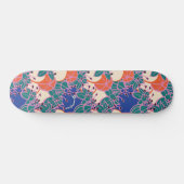 Personalisiertes, modernes Bud & Blume Muster Skateboard (Horizontal)