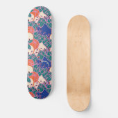 Personalisiertes, modernes Bud & Blume Muster Skateboard (Vorderseite)