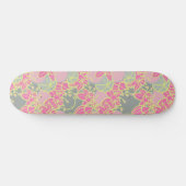 Personalisiertes, modernes Bud & Blume Muster Skateboard (Horizontal)