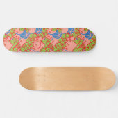 Personalisiertes, modernes Bud & Blume Muster Skateboard (Horizontal)