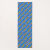 Personalisiertes, modernes Bud & Blume Muster Yogamatte (Rückseite)