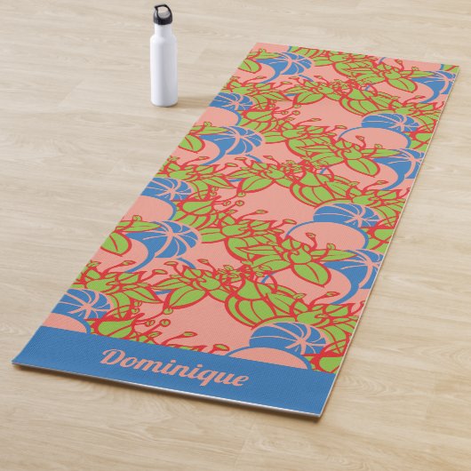 Personalisiertes, modernes Bud & Blume Muster Yogamatte (Beispiel)