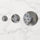 Personalisiertes modernes Cat Foto Konfetti (Rückseiten)