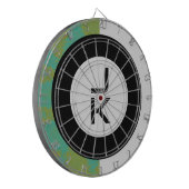 Personalisiertes, modernes Dart Board Dartscheibe (Vorderseite Links)