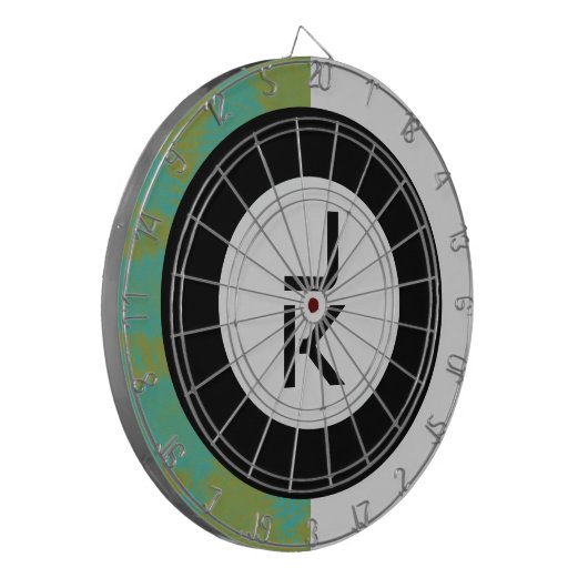 Personalisiertes, modernes Dart Board Dartscheibe (Vorderseite Links)