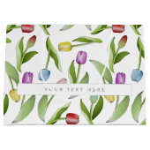 Personalisiertes, modernes, farbenfrohes Muster Große Geschenktüte (Vorderseite)