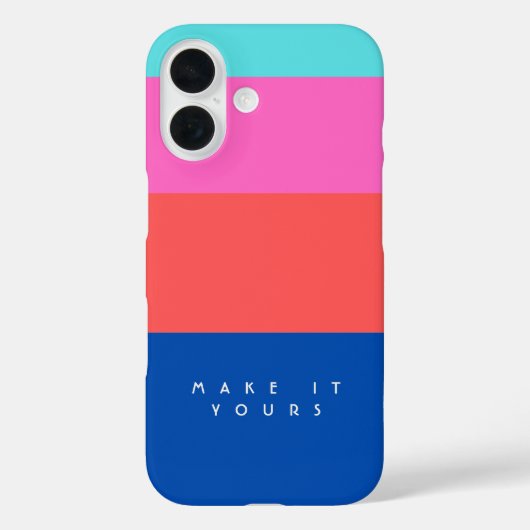 Personalisiertes modernes Farbfeldmuster Case-Mate iPhone Hülle (Rückseite)
