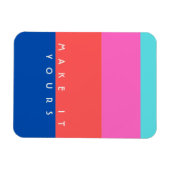 Personalisiertes modernes Farbfeldmuster Magnet (Horizontal)