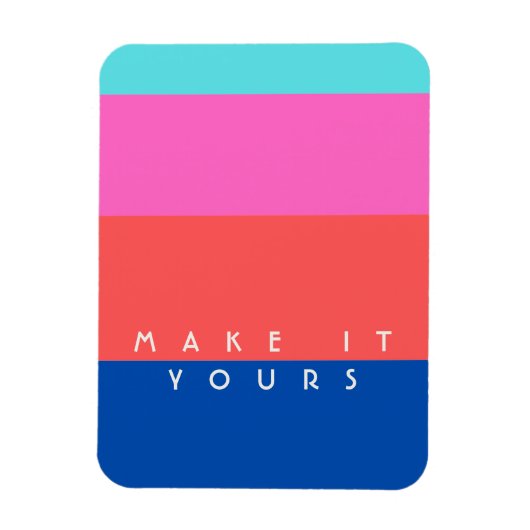 Personalisiertes modernes Farbfeldmuster Magnet (Vertikal)