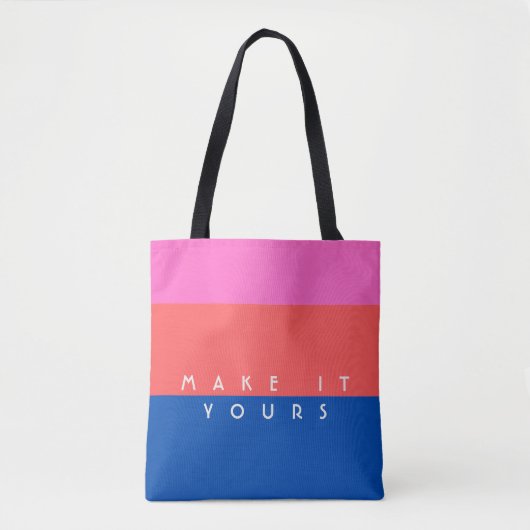 Personalisiertes modernes Farbfeldmuster Tasche (Vorderseite)