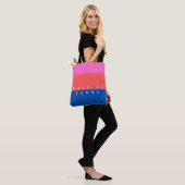 Personalisiertes modernes Farbfeldmuster Tasche (Am Model)